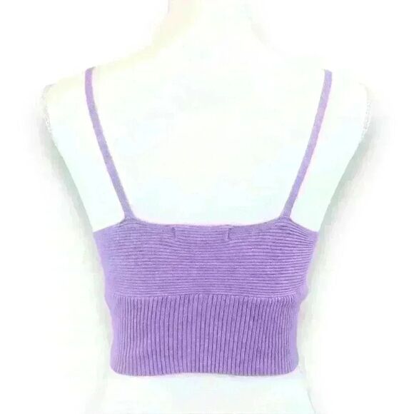 Kendall & Kylie Lavender Ribbed Knit Tank Top – Size XS - Picture 3 of 8